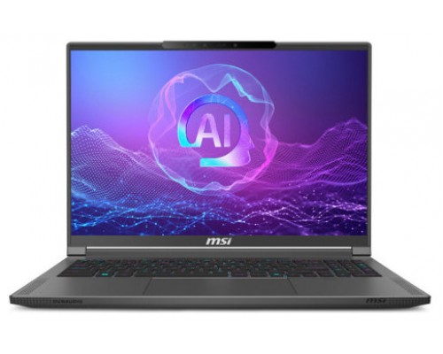 MSI PORTATIL CREATOR A16 AI+ A3XVGG-239ES. 16" UHD+ (3840x2400) MINI LED 120HZ. . AMD RYZEN AI 9 HX 370. RTX 4070 GDDR6 8GB. LPDDR5. 1TB NVME PCIE SSD. W11 PRO. GRIS (Espera 4 dias)