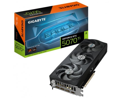 GIGABYTE GeForce RTX 5070 Ti EAGLE OC SFF 16G Tarjeta Gráfica - 16GB GDDR7, 256 bits, PCI-E 5.0, XXXX MHz Core Clock, 3 x DP 2.1a, 1 x HDMI 2.1b, NVIDIA DLSS 4, GV-N507TEAGLE OC-16GD (Espera 4 dias)