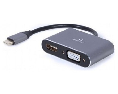 Gembird Adaptador USB Type-C a HDMI /VGA Gris