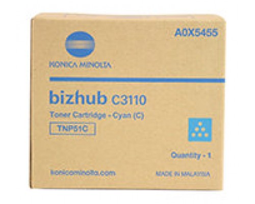 KONICA MINOLTA Toner MINOLTA TNP51C: C3110 Cian /A0X5455