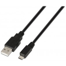 CABLE USB 2.0 TIPO AM-MICRO BM NEGRO 0.8M AISENS