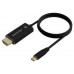 AISENS - CABLE CONVERSOR ALUMINIO USB-C A HDMI 2.1 8K@60HZ, USB-C/M-HDMI/M, NEGRO, 2.0M