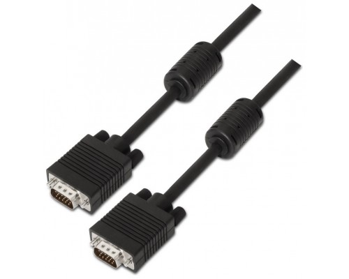 AISENS - CABLE SVGA CON FERRITA, HDB15/M-HDB15/M, NEGRO, 15M