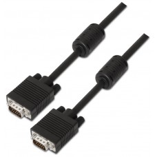 AISENS - CABLE SVGA CON FERRITA, HDB15/M-HDB15/M, NEGRO, 20M