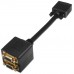 AISENS - CABLE BIFURCADOR SVGA(3C+9), HDB15/M-2XHDB15/H, ORO, 20 CM