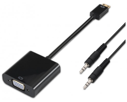 CONVERSOR MINI HDMI A SVGA+AUDIO HDMI CM-SVGAH NEGRO