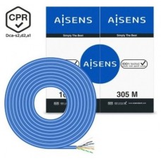 AISENS - Cable de Red RJ45 LSZH CPR Dca CAT.6 UTP AWG24, AZUL, 305M