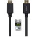 CABLE HDMI CERTIFICADO V2.1 8K 60HZ 48GBPS AM-AM NEGRO