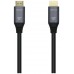 AISENS - CABLE HDMI V2.1 ULTRA ALTA VELOCIDAD / HEC 8K@60HZ 48GBPS, A/M-A/M, GRIS/NEGRO, 1.0M