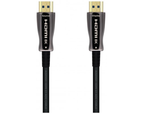 AISENS - CABLE HDMI V2.1 AOC ULTRA ALTA VELOCIDAD / HEC 8K@60HZ 4K@120HZ 4:4:4 48GBPS, A/M-A/M, NEGR