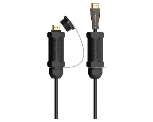 AISENS - CABLE HDMI V2.1 AOC CON ARMADURA ULTRA ALTA VELOCIDAD / HEC 8K@60HZ 4K@120HZ 4:4:4 48GBPS, A/M-A/M, NEGRO, 50M