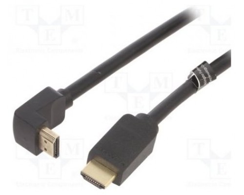 CABLE HDMI V2.0 4K M-M ACODADO 1.5 M NEGRO VENTION (Espera 4 dias)