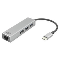 Hub USB-C y adaptador Ethernet, numero de puertos: 3x