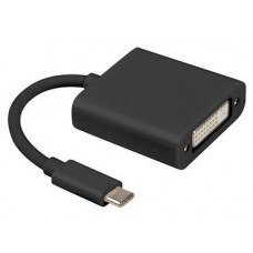 ADAPTADOR USB LANBERG USB-C M 3.1 A DVI-I H (24+5) DUAL LINK 15CM NEGRO