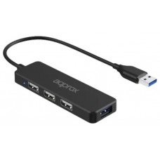 HUBS APPROX APPC47 3PTOS USB2.0 + 1PTO USB3.0 5000MBPS (Espera 4 dias)