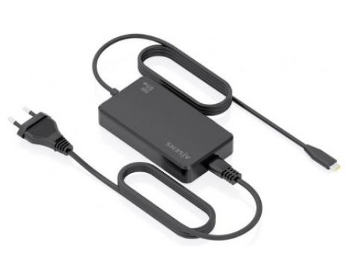 AISENS - CARGADOR DE SOBREMESA GaN 65W PD3.0 1XUSB-C 1.8M, NEGRO