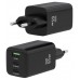 AISENS - CARGADOR GaN 65W, 2xUSB-C PD3.0 QC4.0, 1xUSB-A QC3.0, NEGRO