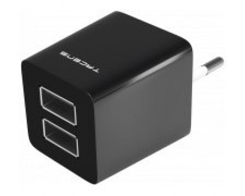 TACENS ANIMA AUSB1 USB CHARGER, 2x USB PORTS, 2.1A ULTRAFAST CHARGE, LIGHWEIGT AND COMPACT SIZE DESIGN, EU CONNECTOR, BLACK/WHITE DESIGN (Espera 4 dias)