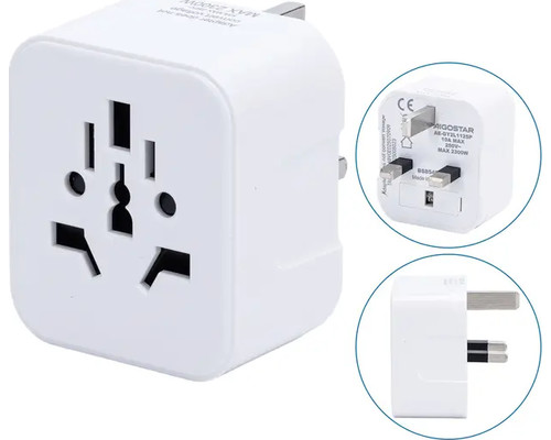 ADAPTADOR DE VIAJE UNIVERSAL A TIPO BRITANICO BLANCO AIGOSTAR (Espera 4 dias) ADAPTADOR DE VIAJE UNIVERSAL A TIPO BRITANICO BLANCO AIGOSTAR (Espera 4 dias)