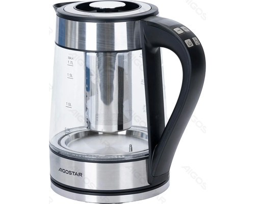 HERVIDOR ELECTRICO 2200W 1.7L NEGRO AIGOSTAR (Espera 4 dias)
