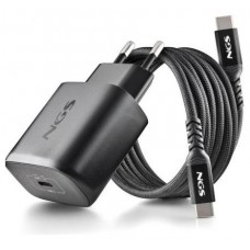 CARGADOR PARED GaN2 USB-C + CABLE 45W NEGRO NGS (Espera 4 dias)