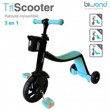 Patinete 3 en 1 TriScooter Azul Biwond REACONDICIONADO (Espera 2 dias)