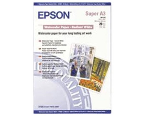 Epson GF Papel acuarela blanco, DIN A3+, 190 gr, 20 hojas