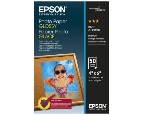 Epson Papel Photo Paper Glossy 10x15cm 50 hojas 200 grs