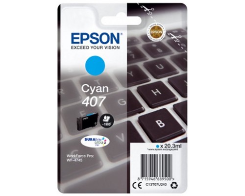 EPSON CARTUCHO 407 CIAN 1900PAG - WF4745