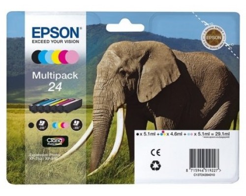 Epson Claria Photo HD Ink Cartucho Multipack 6 Colores 24 (Alarma Radiofrecuencia)