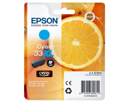 TINTA EPSON 33XL ORI CIAN C13T33624012