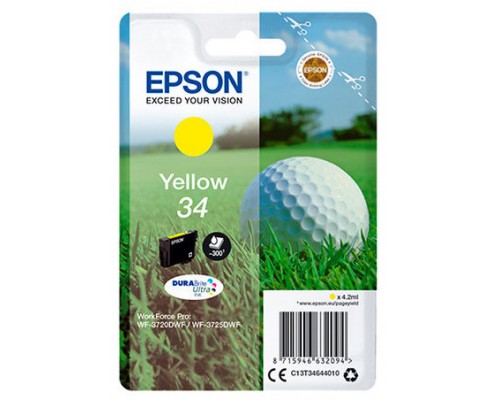 EPSON Singlepack Yellow 34 DURABrite Ultra Ink