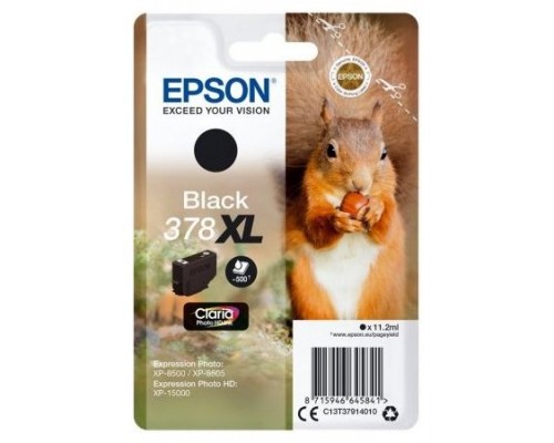 EPSON Singlepack Black 378XL Claria Photo HD Ink con RF