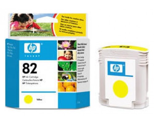 HP Designjet 500/800/815, 10PS/20PS/50PS/120 Cartucho Amarillo Nº82, 69ml.