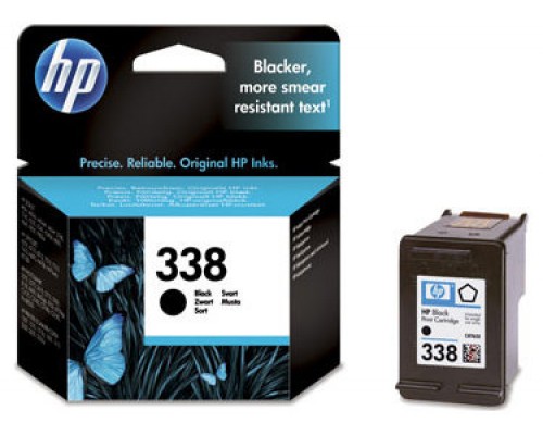 HP PSC-1510/1610/2355/2610/2710, Deskjet 5740/6540/6840, PS-8150/8450 Cart. Negro Nº338, 11ml