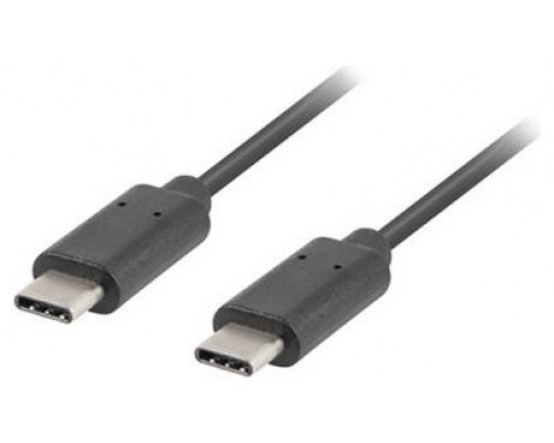 CABLE 2.0 LANBERG USB C MACHO/USB C MACHO 0.5M NEGRO