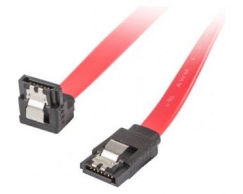 CABLE SATA III LANBERG 6GB/S HEMBRA HEMBRA ANGULO CLIP METAL 0.5M