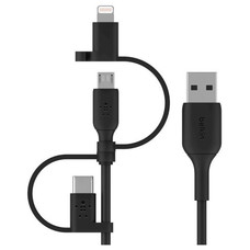 Belkin BOOST CHARGE cable USB 1 m USB A USB C/Micro-USB B/Lightning Negro (Espera 4 dias)