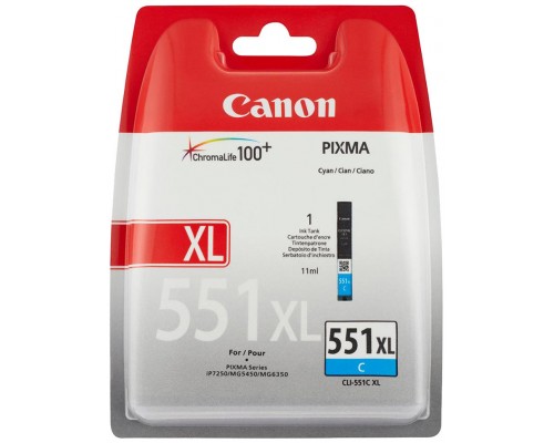 TINTA CANON CLI-551XLC CIAN ALTA CAPACIDAD (Espera 4 dias)