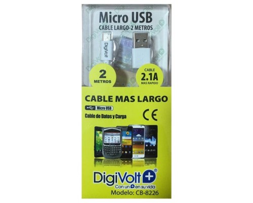 Cable Microusb A Usb Largo 2 Metros Cb-8226