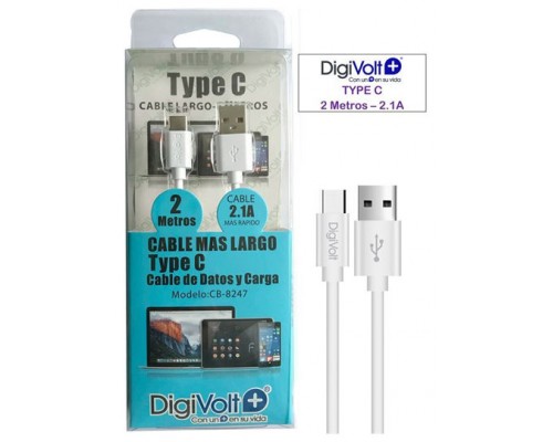 Cable Usb-c A Usb-a Datos Y Carga 2m Largo 3.0a