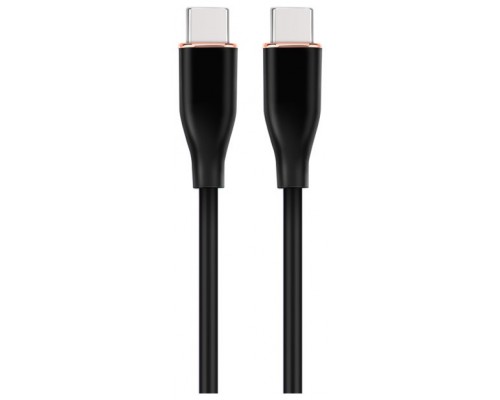 CABLE DE CARGA Y DATOS GEMBIRD (PD) TIPO-C SILICONA ALTA CALIDAD 1,5M NEGRO