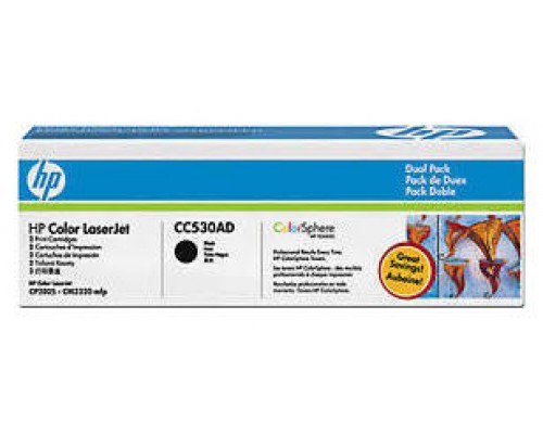 HP Laserjet Color CP2025,CM2320 Pack 2 Toner Negro 3.500 pag.