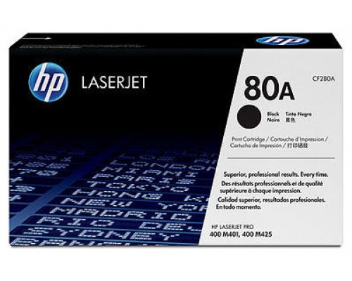 HP Toner Negro Laserjet M401 nº80A 2.700 Pag.