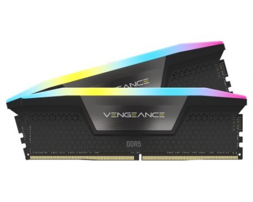 MEMORIA CORSAIR DDR5 64GB 2X32GB PC5600 VENGEANCE RGB CMH64GX5M2B5600C36 (Espera 4 dias)