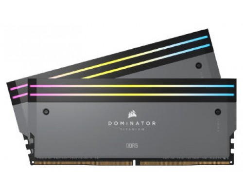 DDR5 64 GB(2X32KIT) 6000 DOMINATOR TITANIUM RGB GREY CORSAIR (Espera 4 dias)