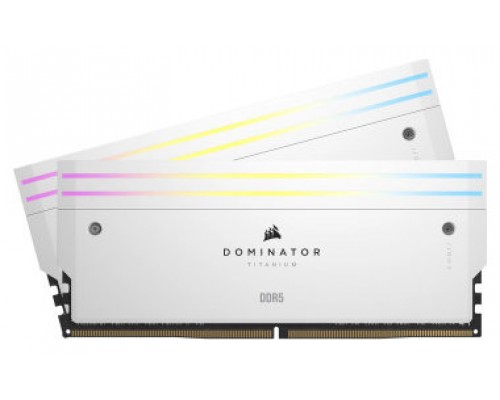 DDR5 64 GB(2X32KIT) 6600 DOMINATOR TITANIUM RGB WHITE CORSAIR (Espera 4 dias)