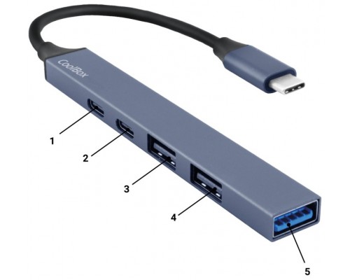 COOLBOX MINIDOCK 5 USB-C 5 PUERTOS PD 100W