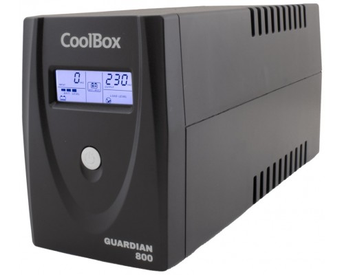 SAI COOLBOX GUARDIAN 3 800VA CON LCD 480W 2xSCHUKO