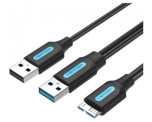 CABLE USB 3.0/M USB2.0/M MICROUSB/M 1 M NEGRO VENTION (Espera 4 dias)